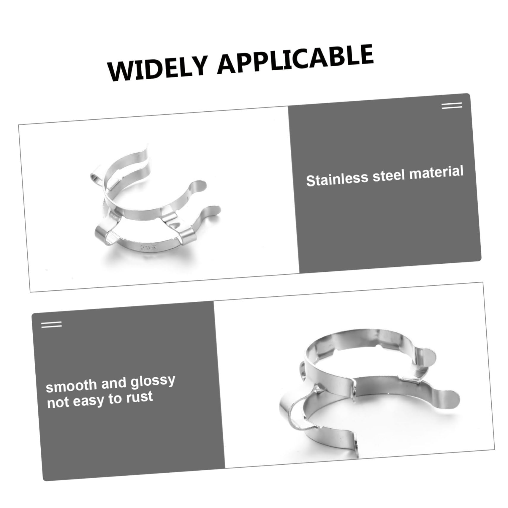 MAGICLULU 3 Set Pinza Molla Inossidabile Per Fissaggio Sicuro Per Laboratori Distillazione Condensazione 4 Pezzi*3
