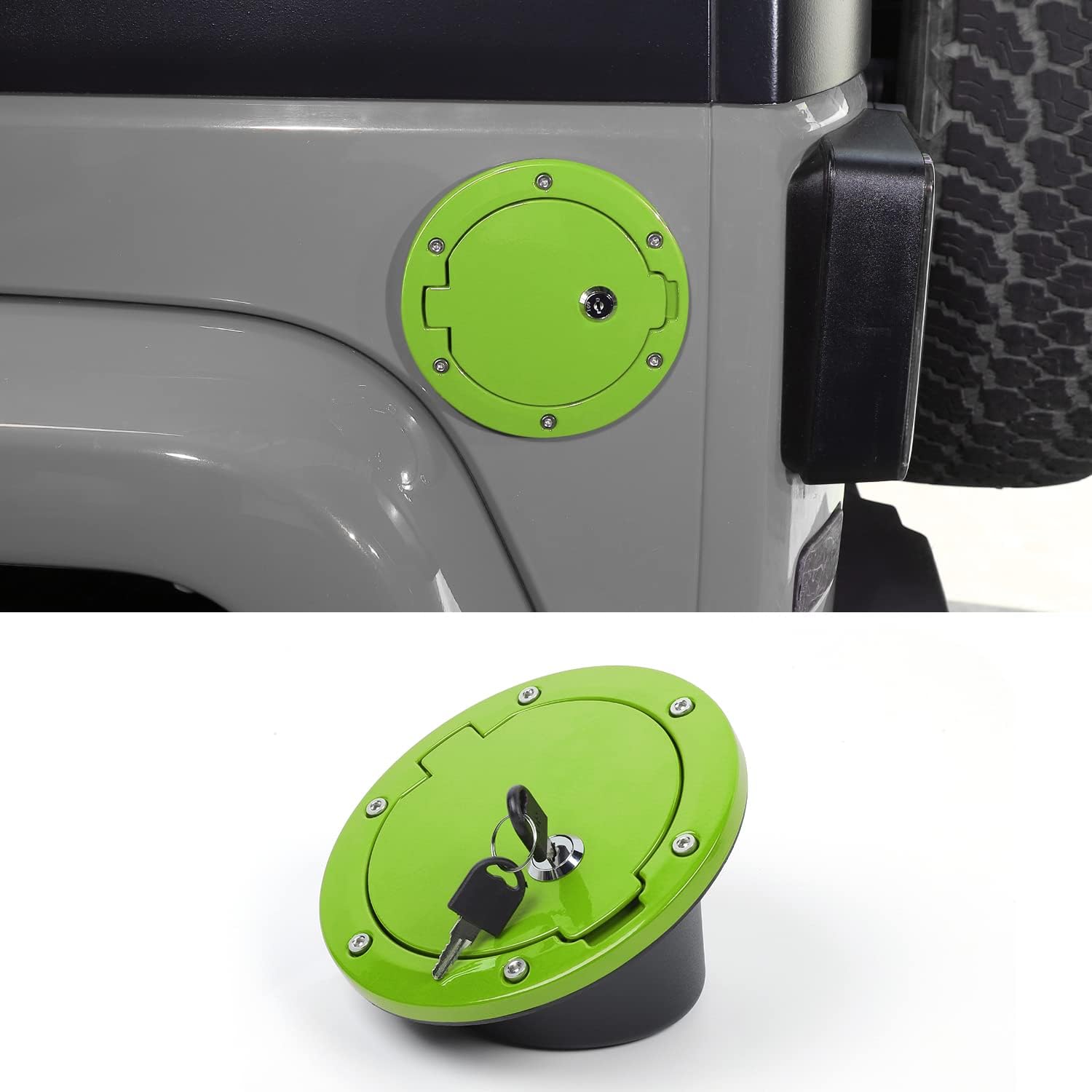 RTTCZ Fuel Filler Door Locking Gas Tank Cap Cover
