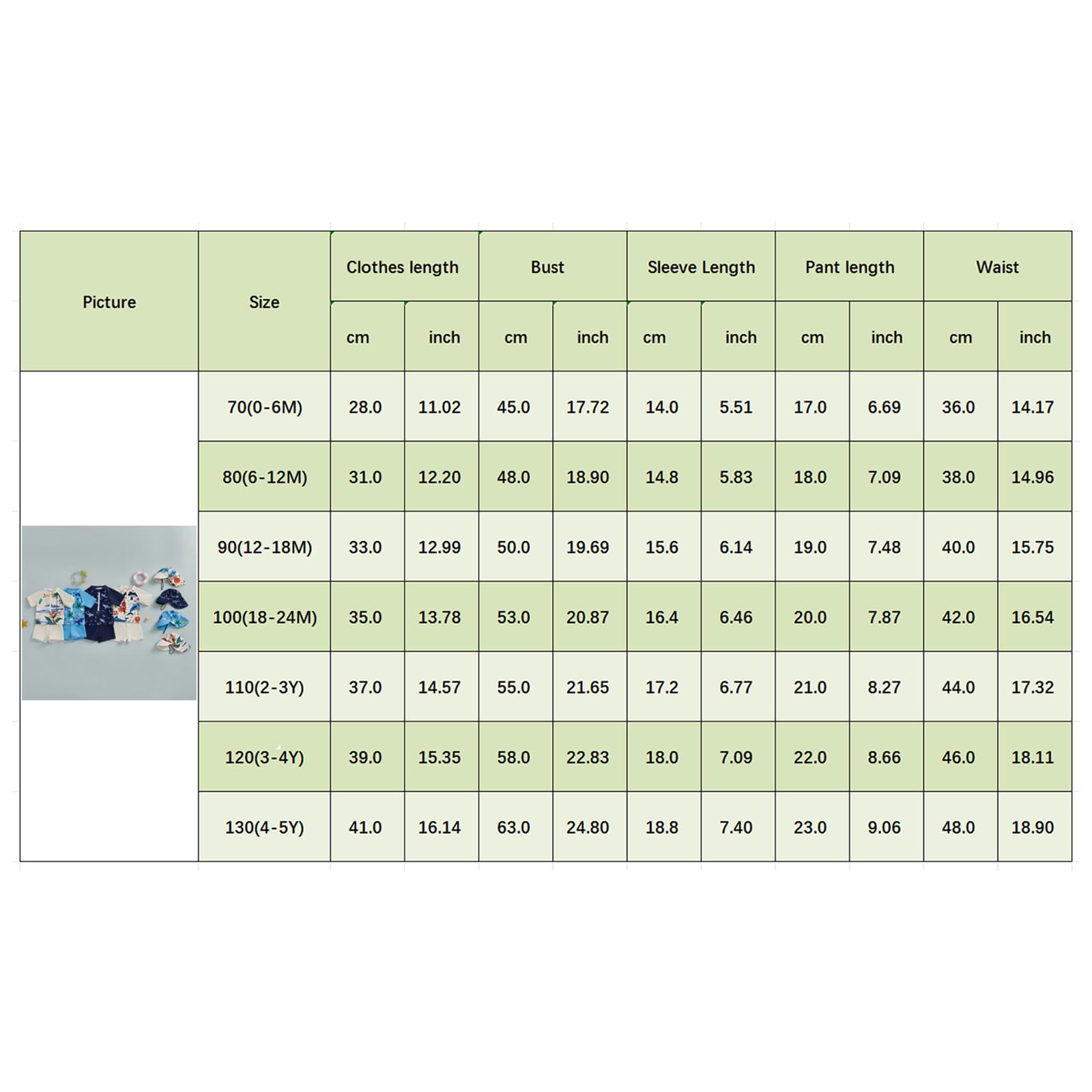 Carolilly Costume da bagno da bambino da 3 pezzi, con cerniera stampata a maniche corte + mutandine da bagno + cappello anti-UV (0-5 anni)