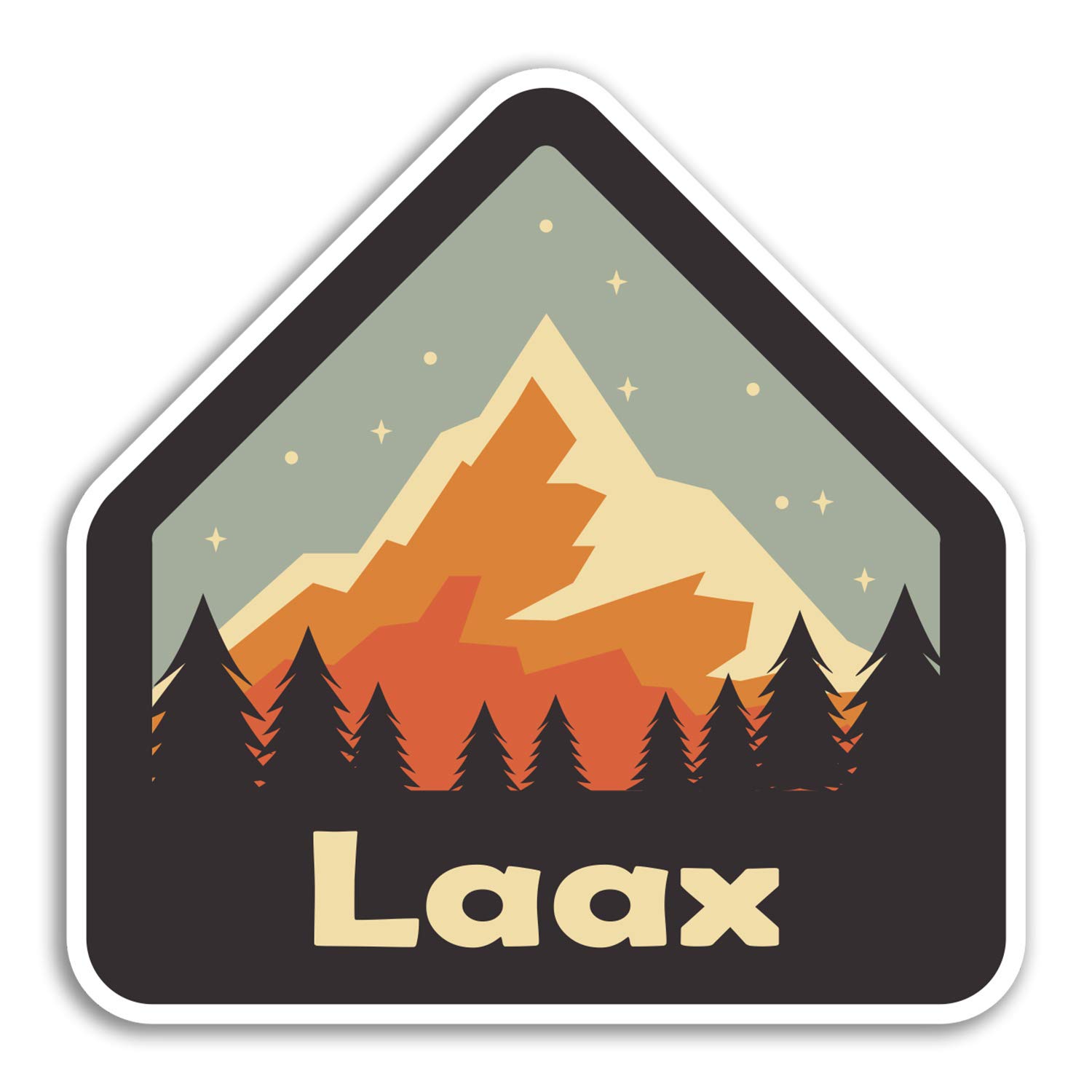 2 x 10cm Laax Switzerland Vinyl Stickers - Travel Sticker Laptop Luggage #33087 (10cm Wide)