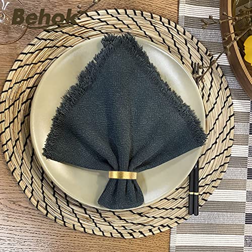 Behok 10 Pack Semicircle Antique Gold Napkin Rings For Table Settings Wedding Christmas Party Dinner Table Metal Napkin Rings #TOP7