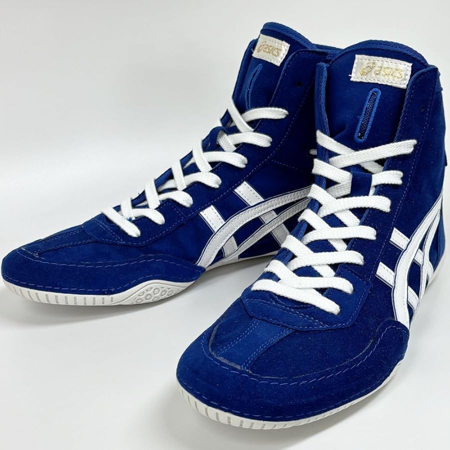 青いボクシングシューズ ハイカット　 アシックス Amazon | 25.0cm アシックス ボクシングシューズ レスリング