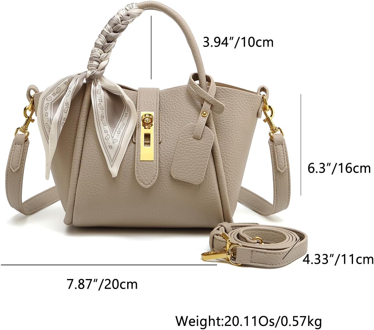 Women's shoulder bag, women's wallet, vintage handbag, synthetic leather crossbody bag with adjustable shoulder strap - Image 4