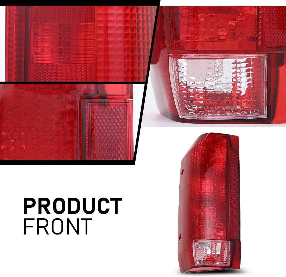 G-PLUS Tail Lights Assembly Fit For Ford F150 Bronco 1990-1996 /Fit F250 F350 1990-1997 Rear Lamps Left Driver And Right Passenger Side Luces Traseras, Faros Traseros