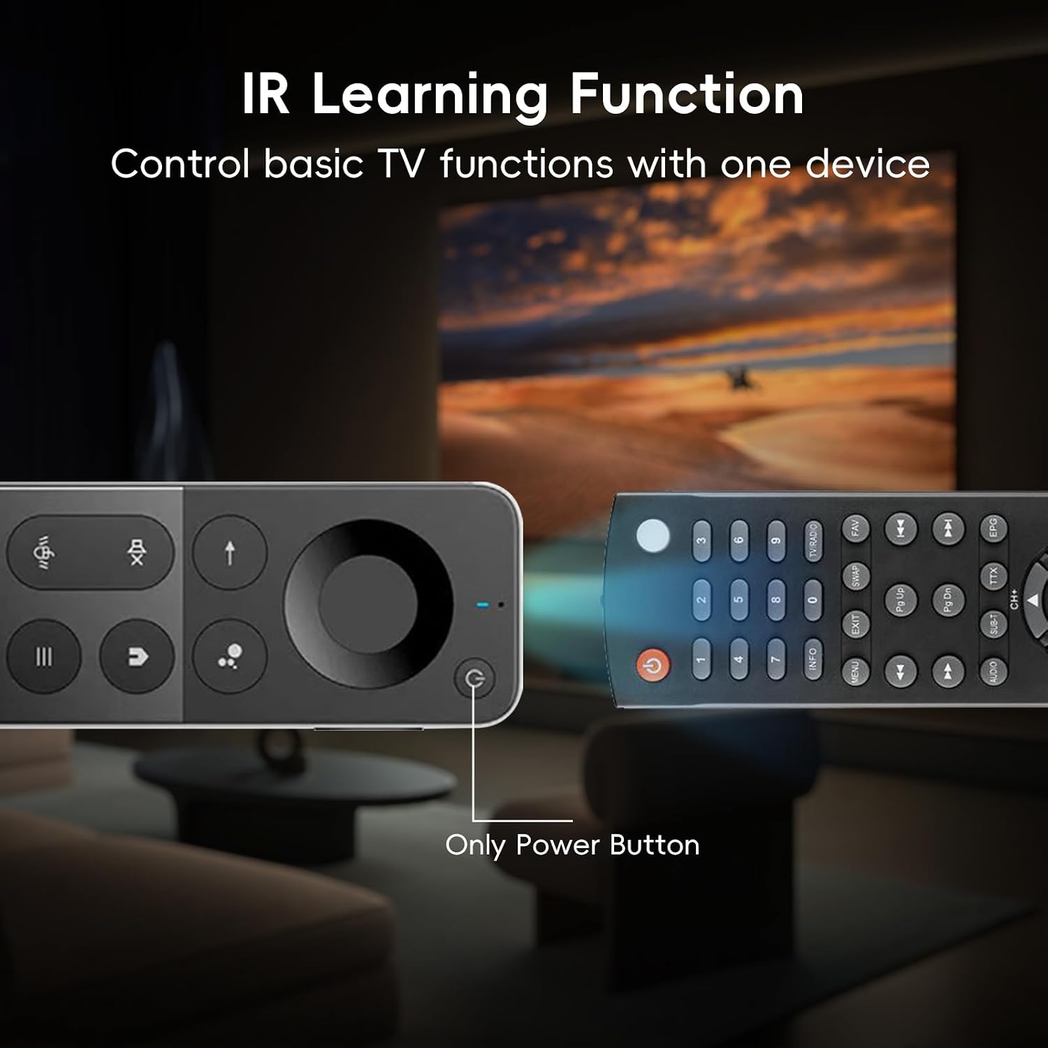 iPazzPort Air Mouse Remote Keyboard with Bluetooth & 2.4G Wireless, 2-in-1 Dual-Sided Handheld Remote with 6-Axis Gyro, IR Learning Key,Type-C for Android TV Box, PC, Projector, HTPC, Smart TV