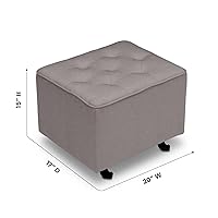 Vista 2 de Delta Children Diamond Tufted Gliding Ottoman, French Grey