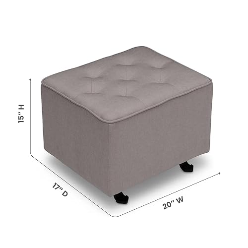Miniatura 2 de Delta Children Diamond Tufted Gliding Ottoman, Carbón vegetal