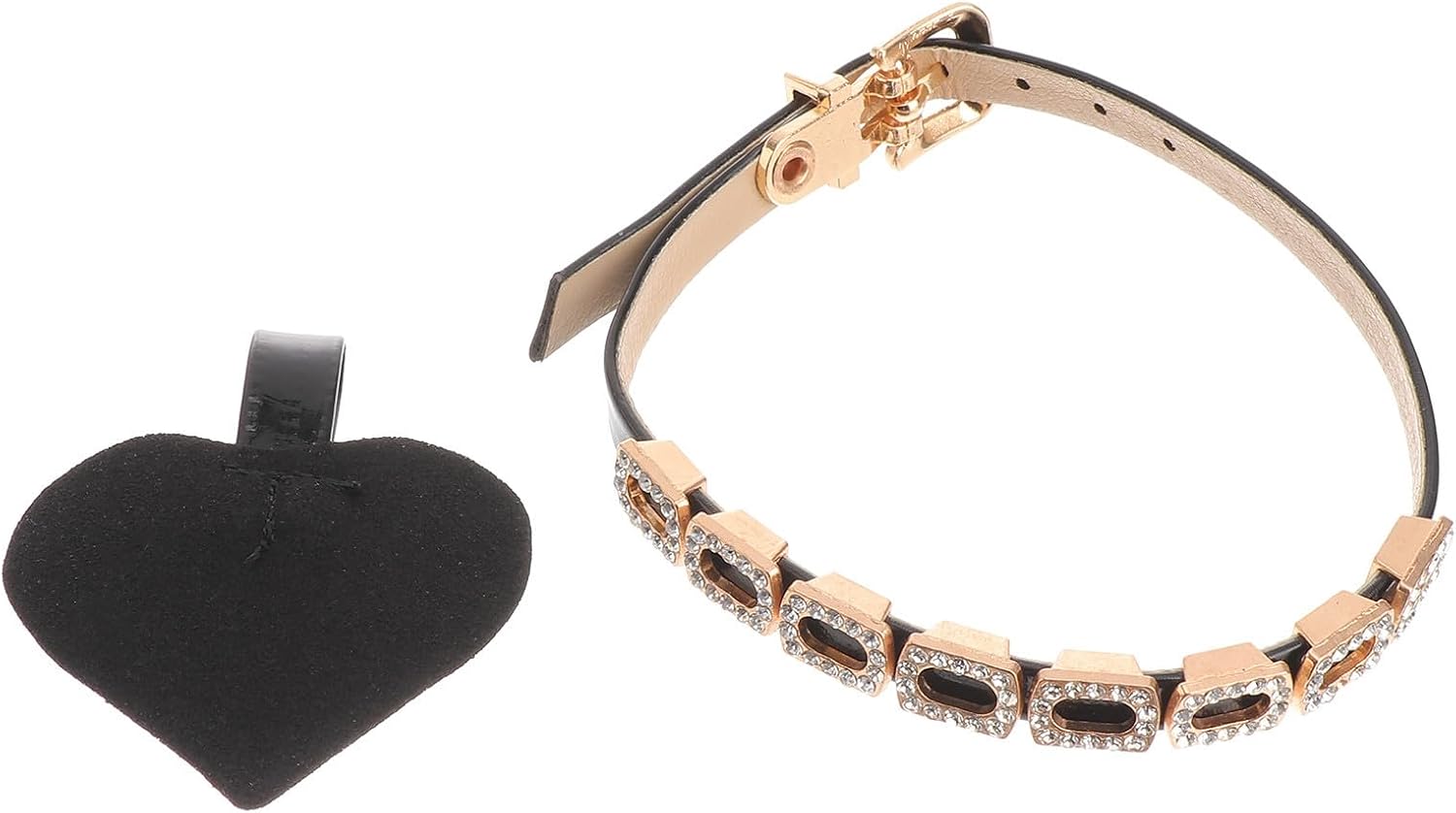 Rhinestone Shoe Straps for High Heels, Detachable Buckle Pair