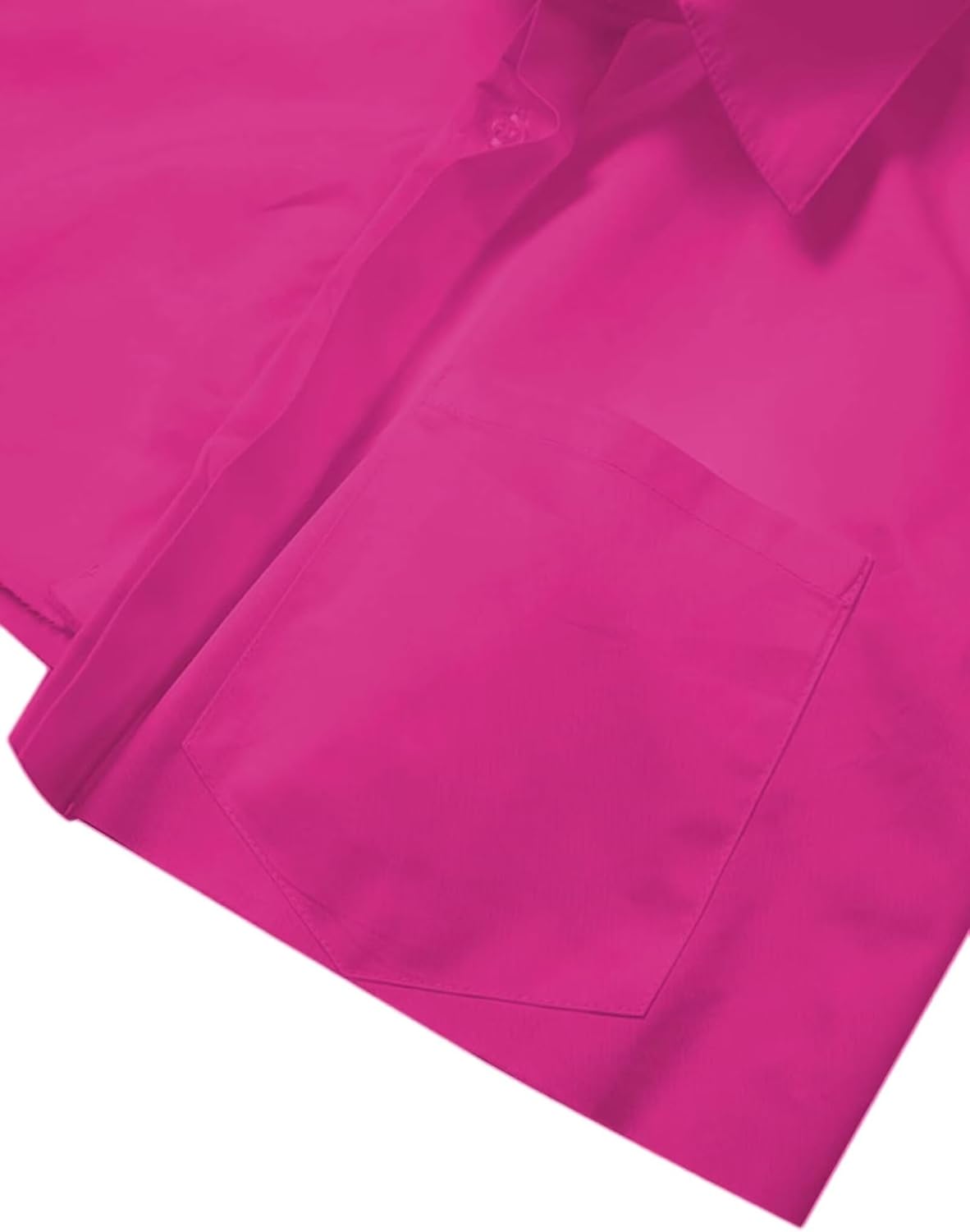 Women Cropped Button Down Shirt Asymmetric Hem Long Sleeve Collared Blouse Top - Image 5