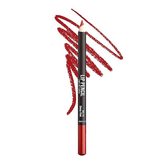 Professional Slim Lip Pencil, Creamy Soft Lip Liner, Smooth Long-Lasting Rich Lip Color, Natural Lip Makeup, Water-Resistant Lip Crayon (Deep Red)
