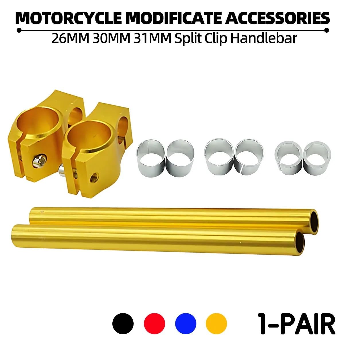 manubri moto Per moto da corsa su strada 1 paio | Manubrio diviso per moto 26mm 30mm 31mm Manubrio con clip regolabile