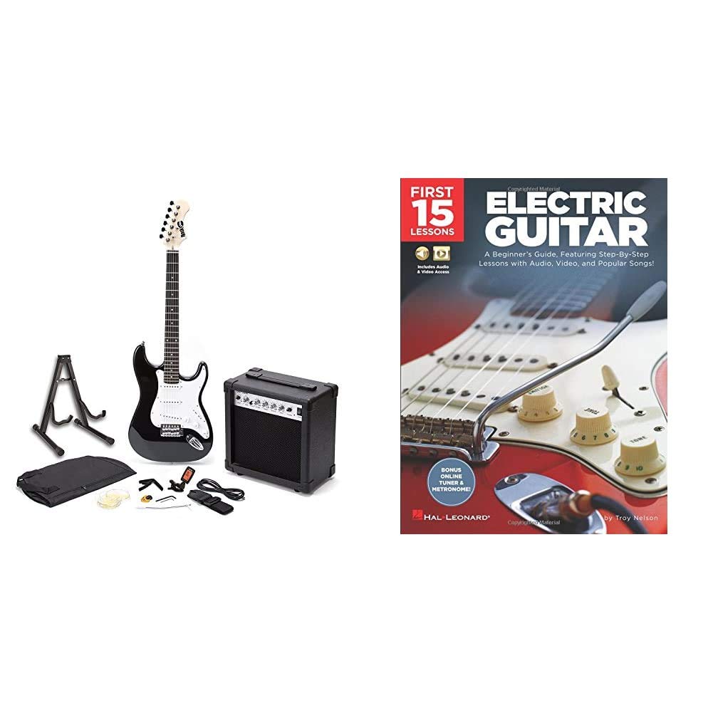Buy RockJam RJ20WAR2 Full Size Electric Guitar Superkit Black & First