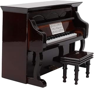 Piano Model Musical Instrument Home Decor Gift Ornaments,Exquisite Craftsmanship,Lifelike Look Delicate Storage Box Desk and Table Decoration for Friends and Family