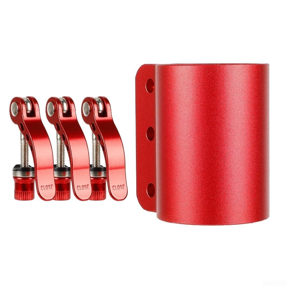 Scooter Locking Clamp Reinforced, Clip Lock Pole Extended for Kaabo for Mantis 10 Electric Scooter Folding Mechanism Security(Red)