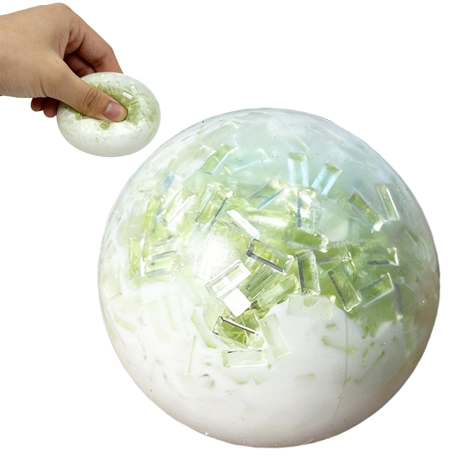 Wax Cracking Squeeze,Cracking Wax Ball Squeeze, Moldable Crispy Stress Balls, Snowball Crunchy Squeezes, Soft Gel Sensory Fidget Toy With Crackable Textures For Adults Stress Relieve&Focus Improvement