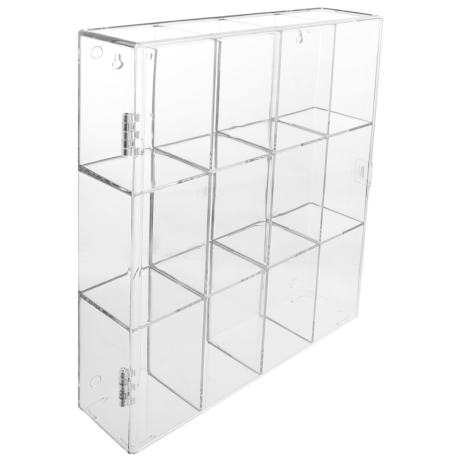 Toddmomy Caja Organizadora de Acrílico 12 Compartimentos para Guardar Juguetes y Figuras, Diseño Moderno y Fácil de Instalar para Exhibición y Almacenaje en Casa