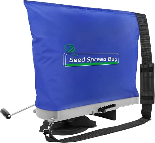 Zipcase 25lb Bag Seed Spreader with Waterproof Bag, Rare Baffle