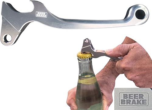 Beer Brake - Abridor de botellas para motocicleta, regalo único para hombres, entusiastas de la moto de tierra y motocross, perfecto para papá,