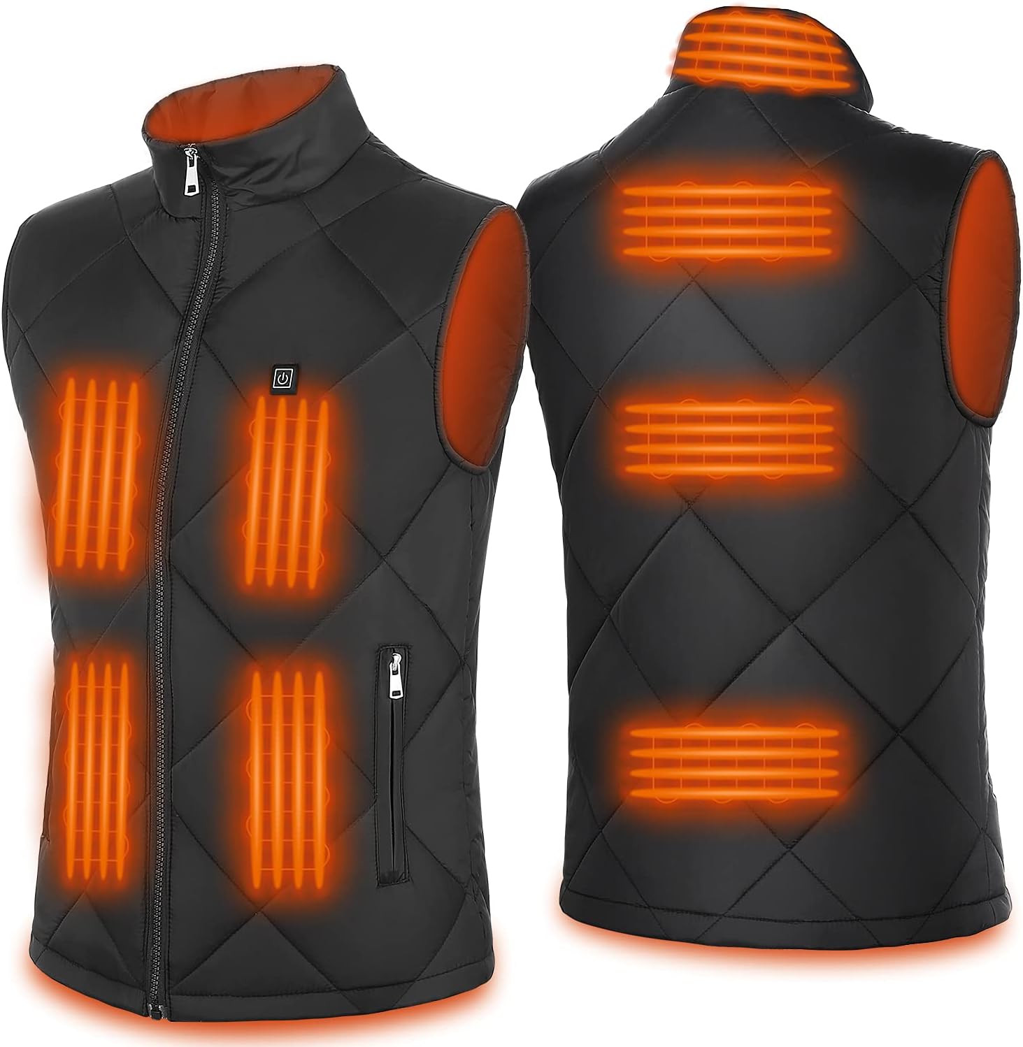 MEXITOPHeated Vest for Men use USB Battery Heating Vests for Winter Warm Clothing Fashion Lightweight Heated Jacket Vest