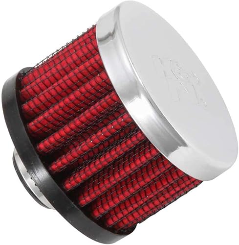 K&N 62-1320 filtro de aire para sistema de ventilación/respiración, de 0.375" de brida, 1.5" de altura, 2" de base y 2" de parte superior.