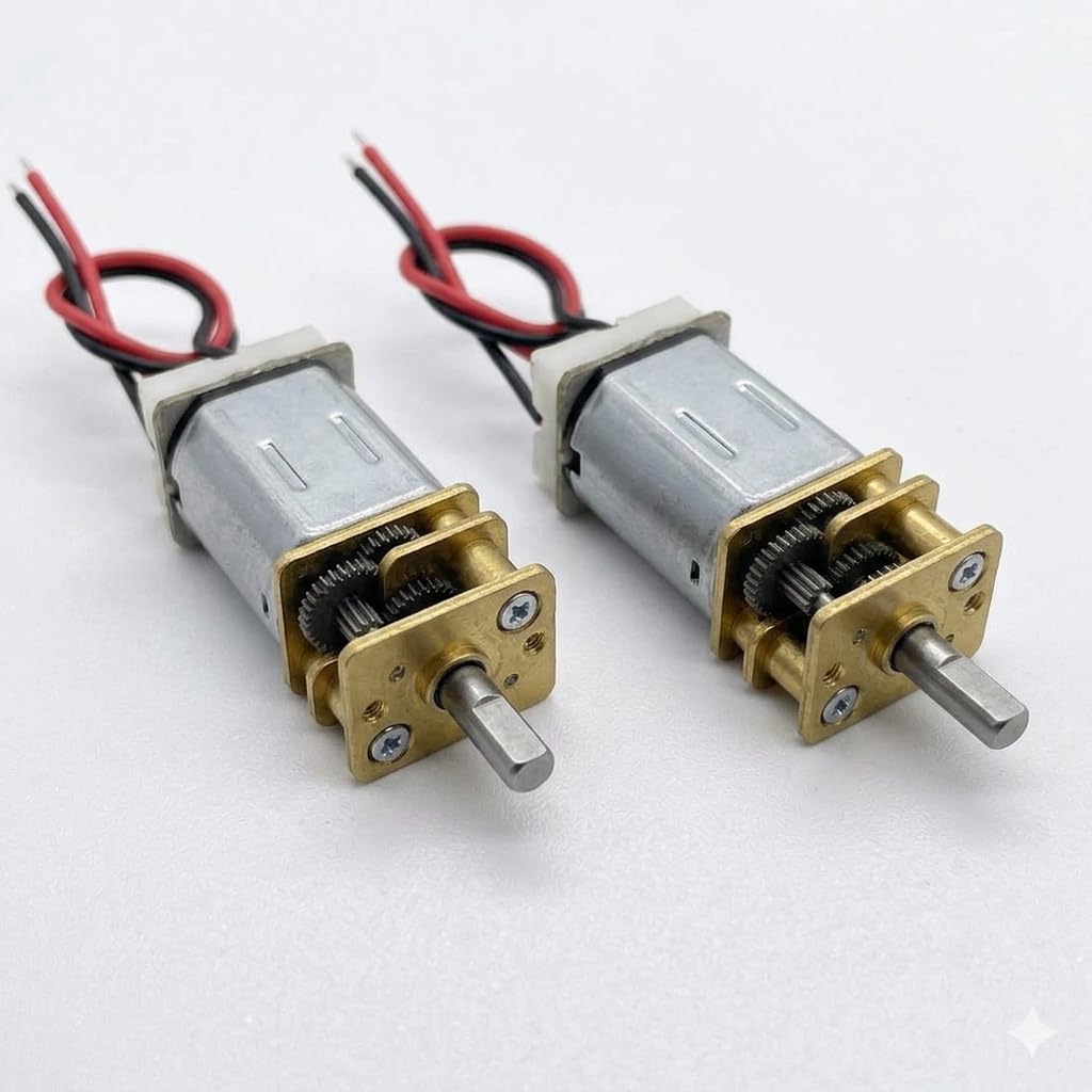 SP Electron 12V DC 100rpm N 20 Micro Metal Gear Motor for Multiple Applications (Pack of 2)-image-34