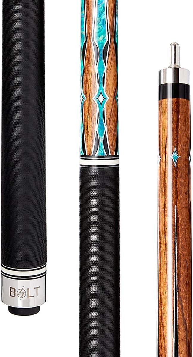 Bolt High Performance Maximum Control Pool Stick 2 Piece Maple 19 20 or 21 oz Pool Cue for Home Bar Pub Billiard Hall XTC Fiber