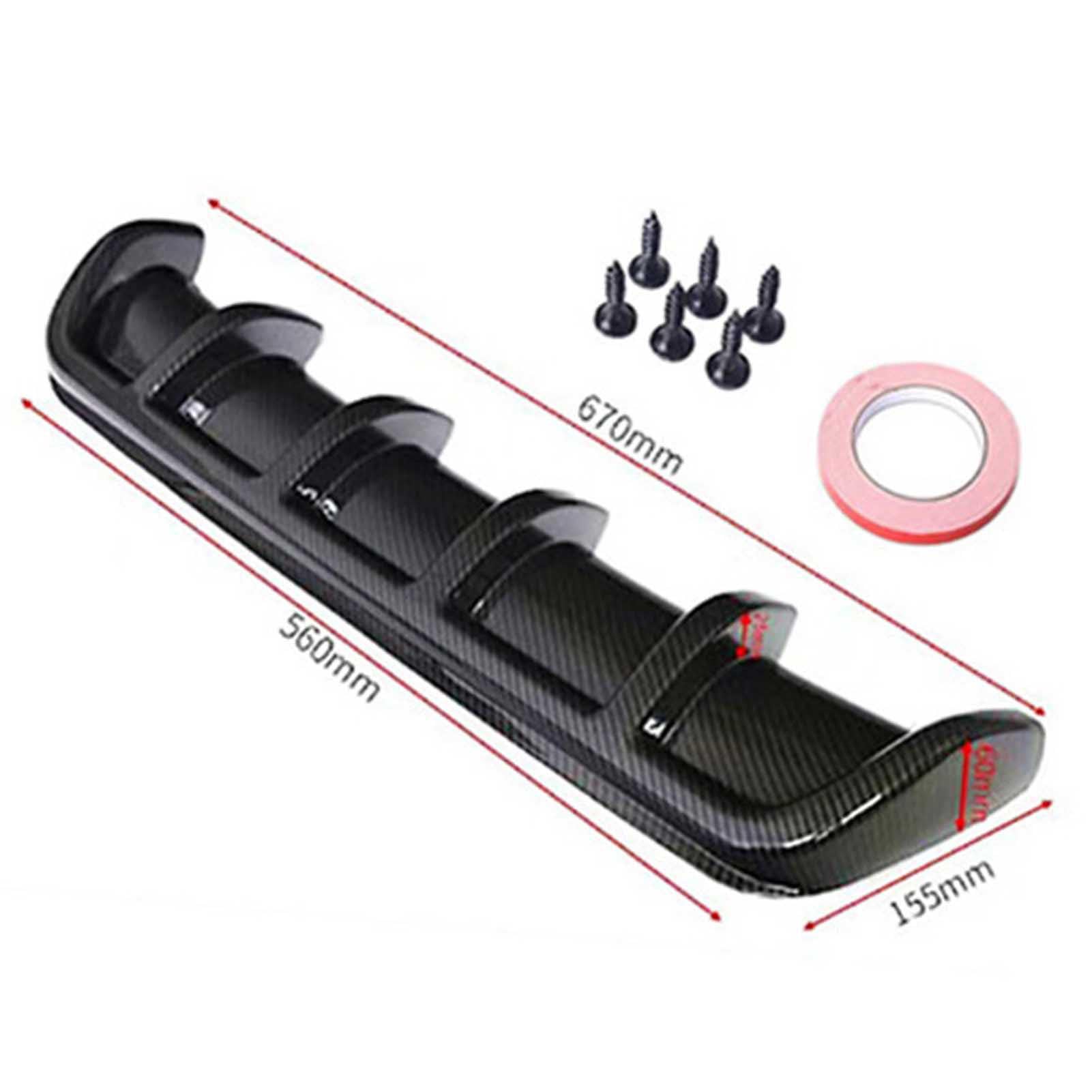 Auto Paraurti Posteriore Diffusore Labbro per Mercedes Benz Classe A W176 2012-2018, Resistenza agli Urti Spoiler Labbro Diffusore Splitter Kit Corpo,Bright Black