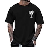 Men's Short Sleeve Tee Shirts Hawaiian Graphic T-Shirts Summer Casual Cotton Tshirts Gifts Blouse Tops