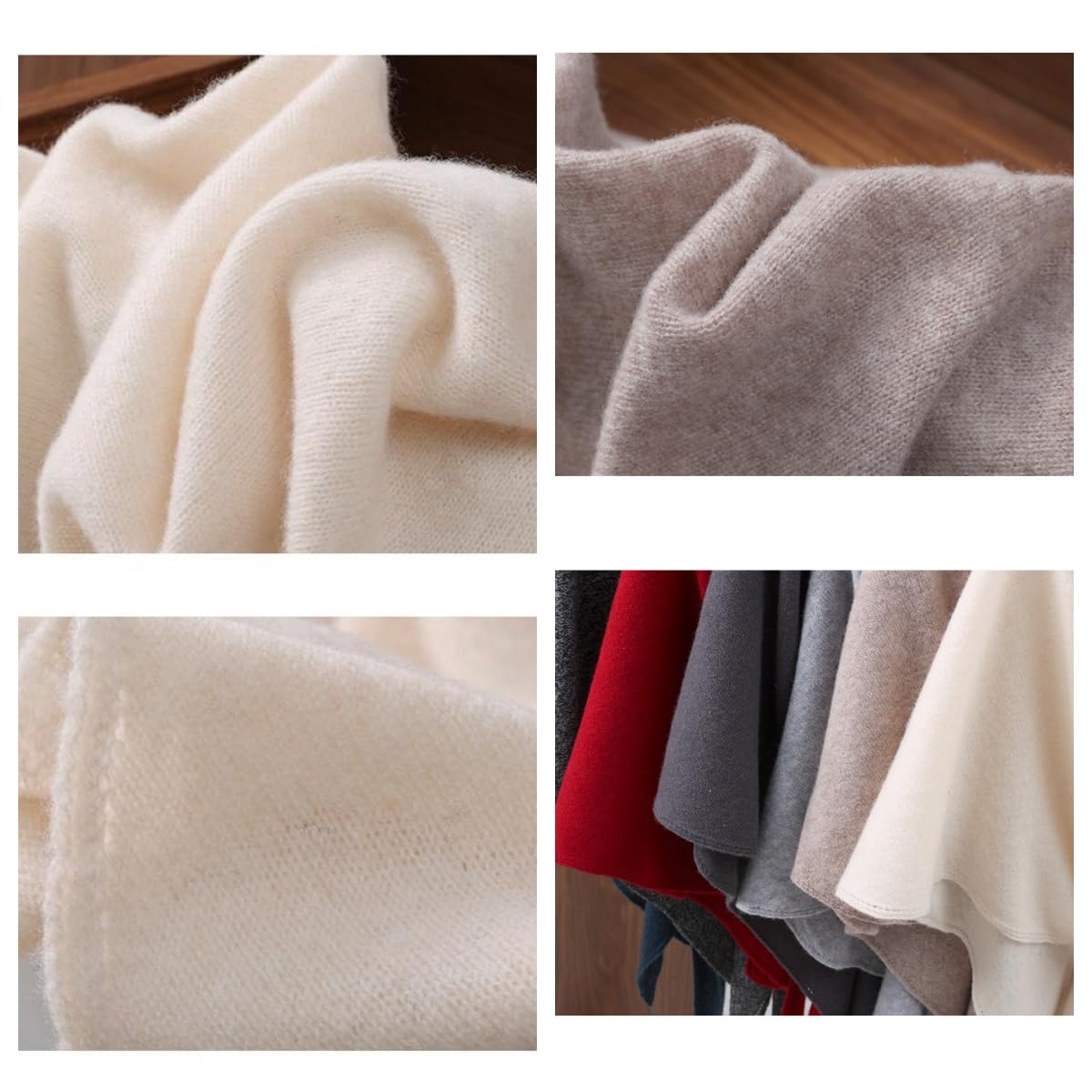 Mujer Invierno Poncho Chal Cruzado Para Mujer 100% Lana Merino Bufanda Triangular Elegante Suave Con Lazo En La Parte Delantera Bufandas De Punto Capa Ponchos Cálidos De Invierno Cárdig