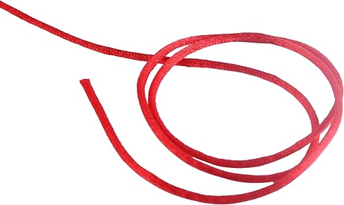 Vista 108 de KONMAY Cuerda de nailon negro de 0.024 in con estuche para pulseras, cordón de satén de nailon trenzado de 190 yardas para fabricación de joyas