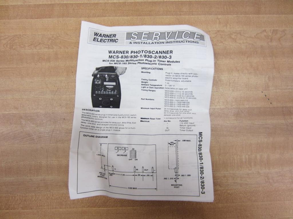 MCS-830 MCS830 Plug-In Timer Module