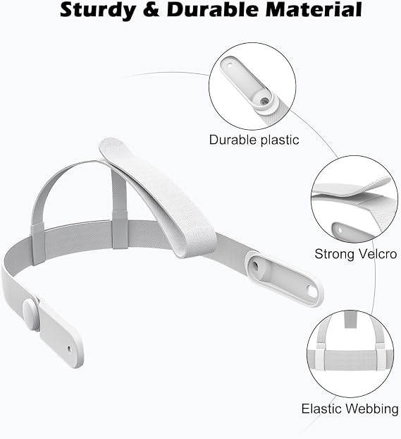 Head Strap for Meta Quest 3/3s Headset,Original Replacement Band for Oculus Quest 3 Oculus Quest 3s Accesory,Upgraded Lightweight Adjustable Breathable Washable Headband (For Meta Quest 3 /3s)