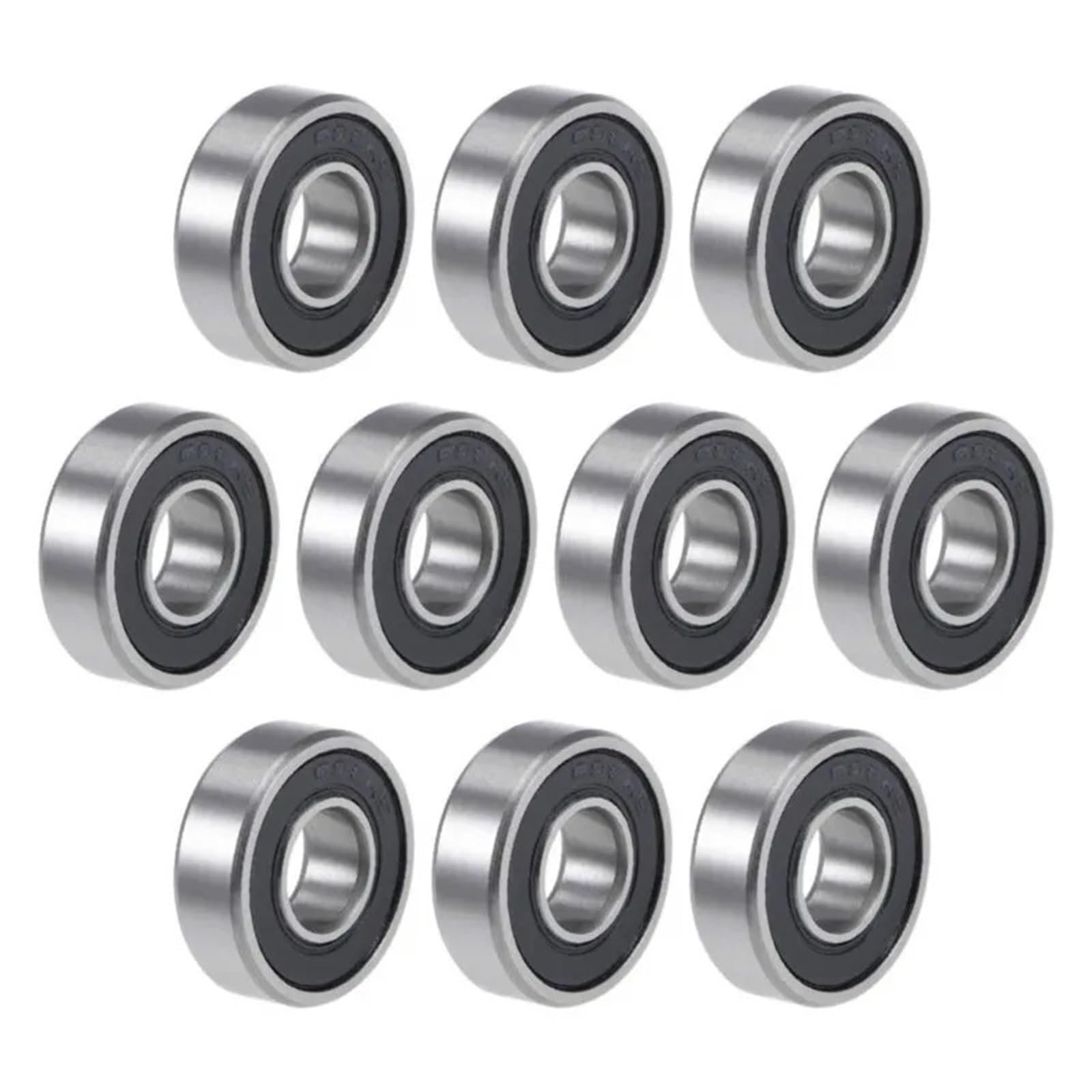 Lot de 10 roulements à billes à rainure profonde 688rs 684 685 686 687 688 689 ZZ RS 2RS 2RS - Roulements d'étanchéité en caoutchouc pour patins à roulettes de longboard (2RS noir, 689 9 x 17 x 5 mm