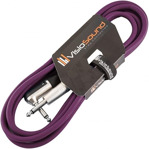 Gitarrenkabel 6 3mm Mono Klinke auf 6 3mm Mono Winkelklinke Instrumentenkabel Farben Lila