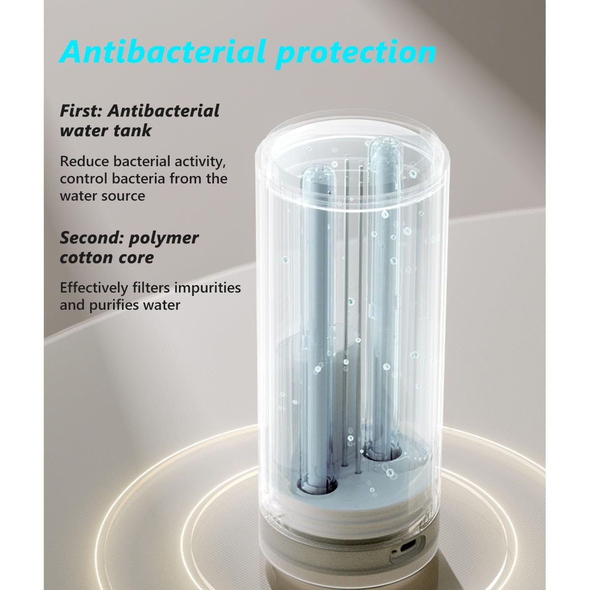 Mini humidificador de aire ultrasónico, difusor de aroma USB de 4000 mAh para dormitorio, oficina y plantas, función de doble niebla de 500 ml, funcionamiento portátil y silencioso