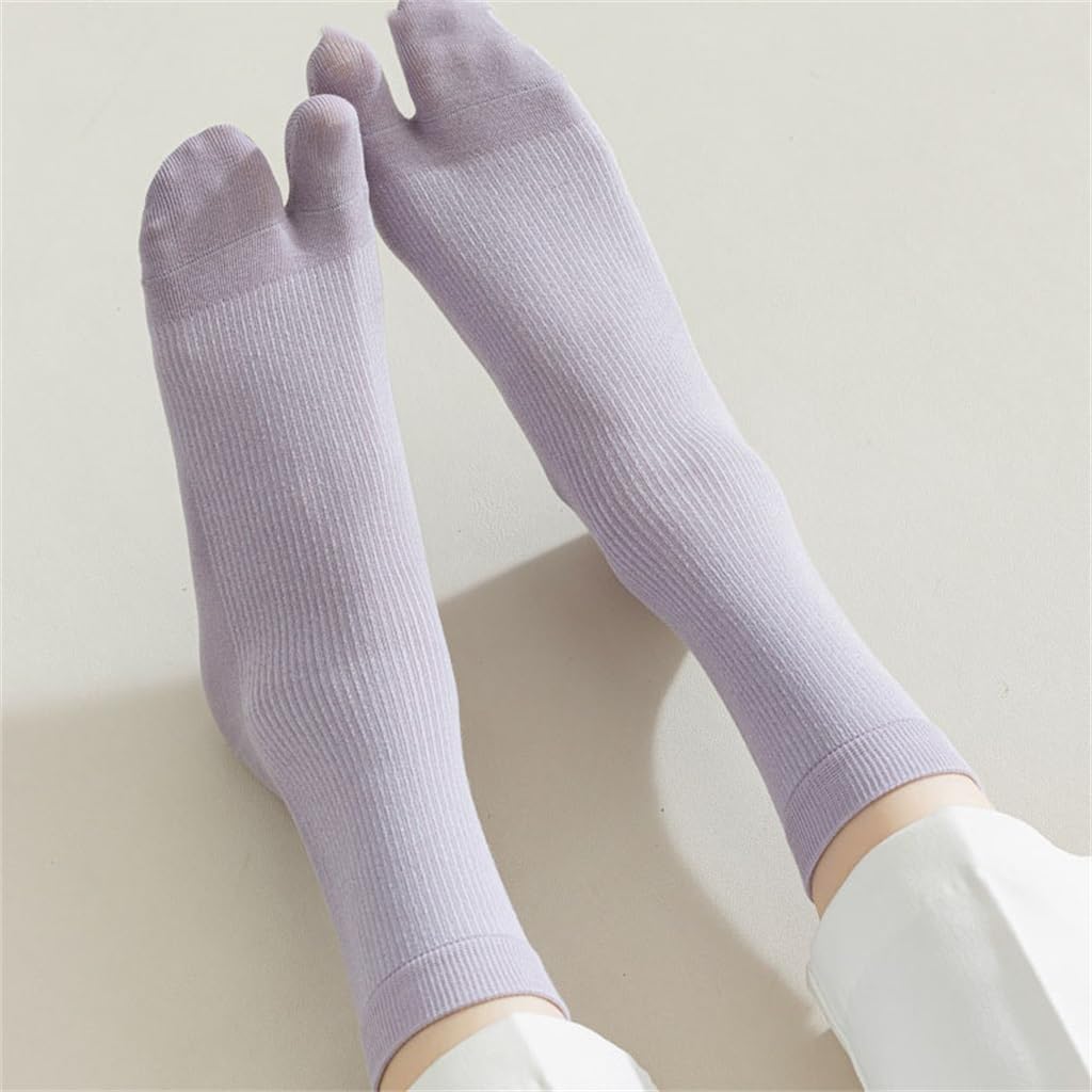 JSEIAJB Split Toe Boneless Cotton Socks for Children with Socks Middle Tube Stacked Socks