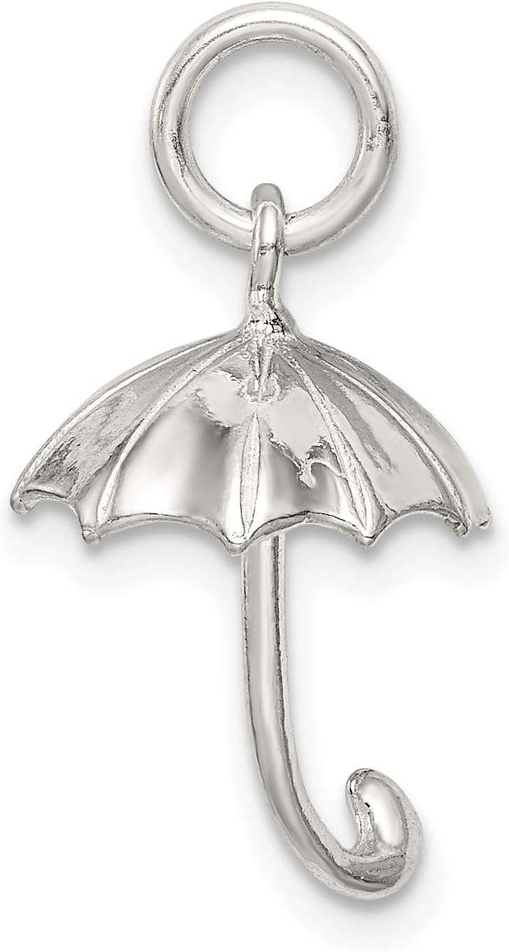 Sterling Silver Umbrella Charm Fine Jewelry Gift For Her For Women