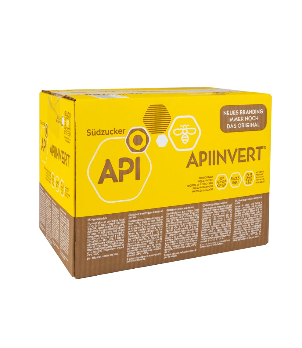 Apiinvert Südzucker Bienenfutter – 5x2,5 kg Beutel – Hochwertiges Invertzuckersirup für Bienen – Optimal für die nachhaltige Bienenfütterung