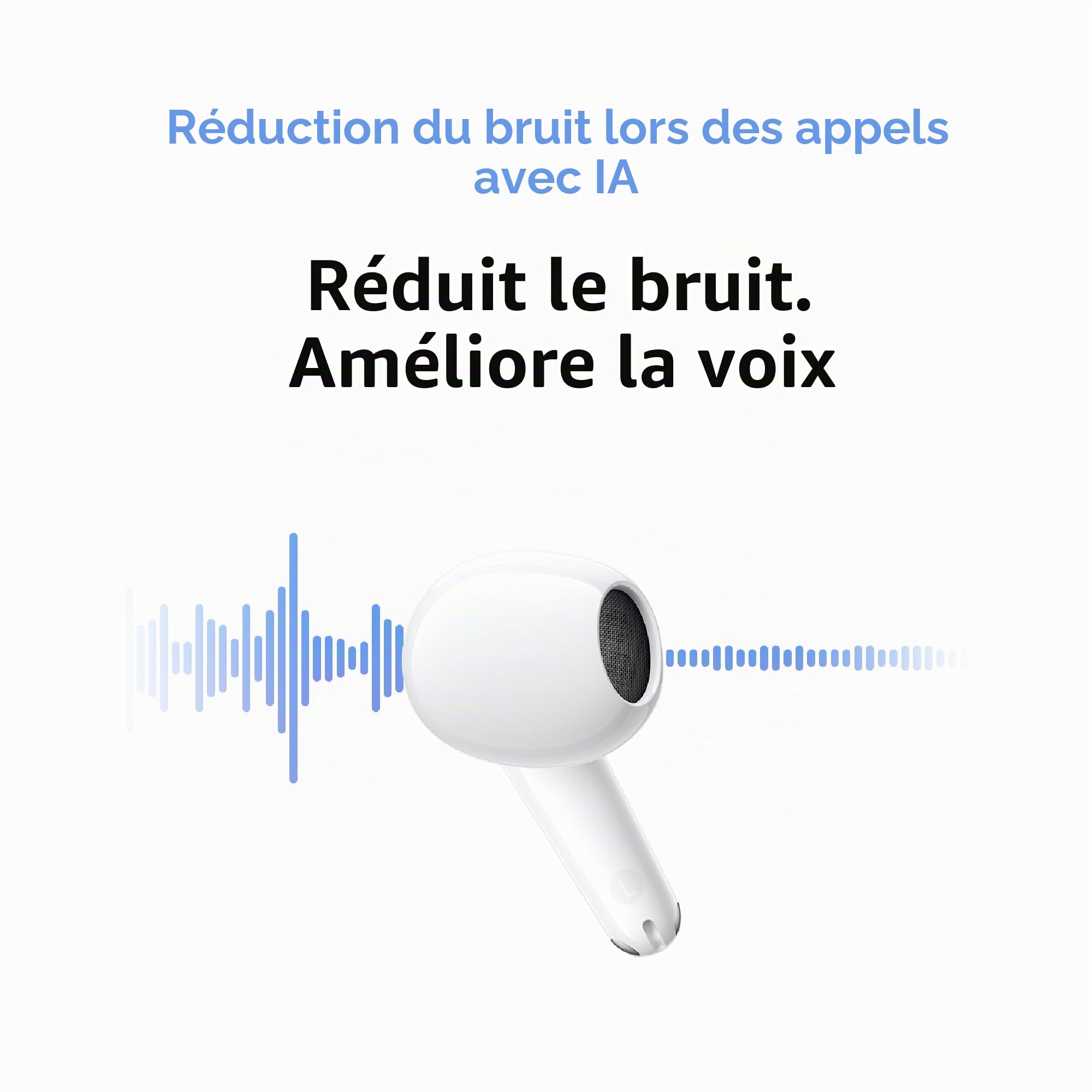 vivo Buds Air3, Wirless-Earphones, jusqu'à 50 heures de batterie, légèreté 3,6g, faible latence dans le jeu (88 ms), double connexion à plusieurs appareils, réduction du bruit lors des appels avec AI