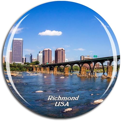 Weekino USA America Virginia Museo de Bellas Artes Richmond imán para nevera 3D cristal turístico ciudad viaje recuerdo colección regalo fuerte