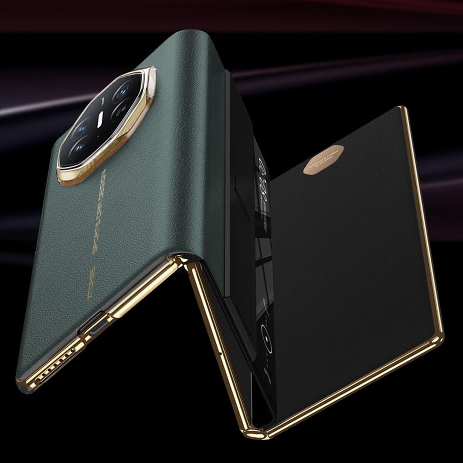 Czerwone, Mate XT, etui z klapką do Huawei Mate XT, ochrona okienna, luksusowy pokrowiec biznesowy z podpórką, matowa skóra, etui odporne na wstrząsy
