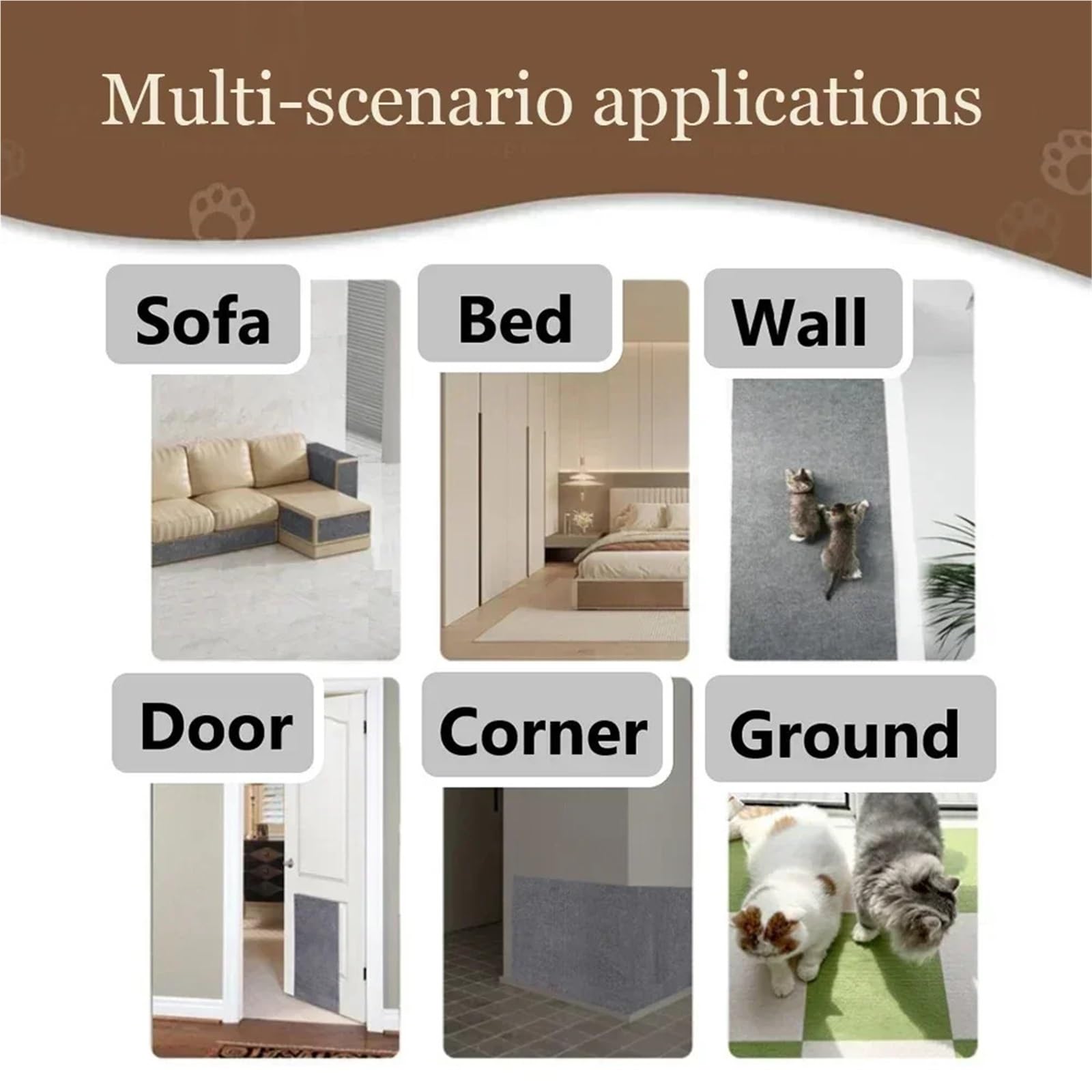 Protector Sofa Gatos Arañazo Almohadilla for rascar Gatos, Pegatina autoadhesiva montada en la Pared, antiarañazos for sofás, Parche de reparación Protector for Muebles, no se Cae(30x200cm)