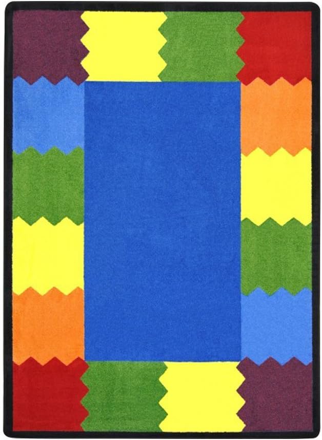 Joy Carpets Block Party Rug, Multi, 5'4" x 7'8"