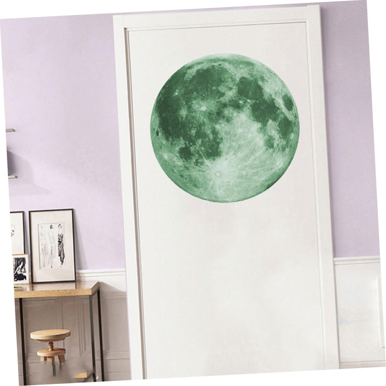 POPETPOP 3pezzi Adesivo Murale Luminosa Verde Per Decorazione Camera Da Letto e Ragazzo Ragazza Facile Da Applicare e Rimuovere Per Pareti e Vetri