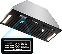 Vista 1 de BRANO Inserto de campana extractora de 30 pulgadas, 900 CFM con control de voz/gestos/táctil, ventilación de campana de cocina integrada