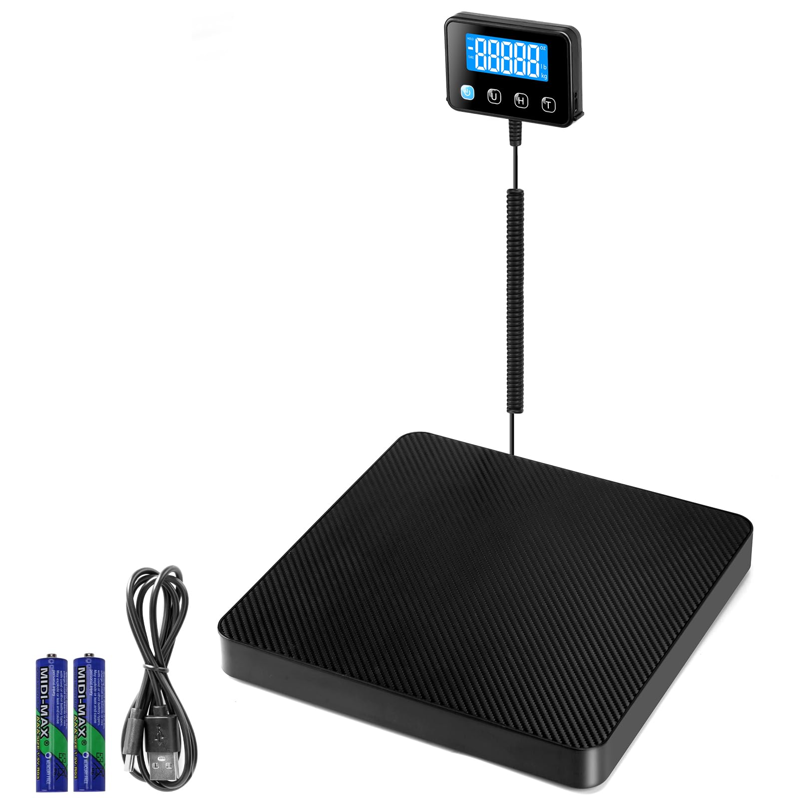 Shipping Scale, Drcowu 440lbs/10g Digital Postal Scale with Hold/Tare Function, Manual/Auto Off LCD Display, Heavy Duty Scale for Packages/Luggage/