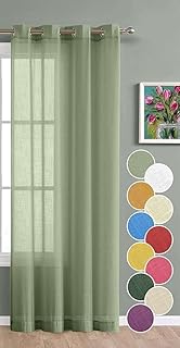 THE LINEN COMPANY 7 Feet Window Sheer Cotton Grommet Curtain Panels Taxture Linen Decorative for Bedroom Living Room Avoca... Price In India