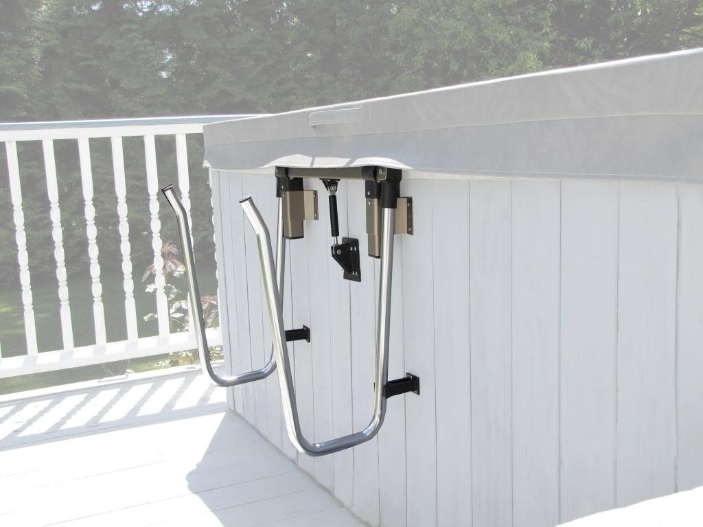 The Cover Basket Spa Cover Remover & Storage Side Mount Hot Tub Lift Removal System for Spas