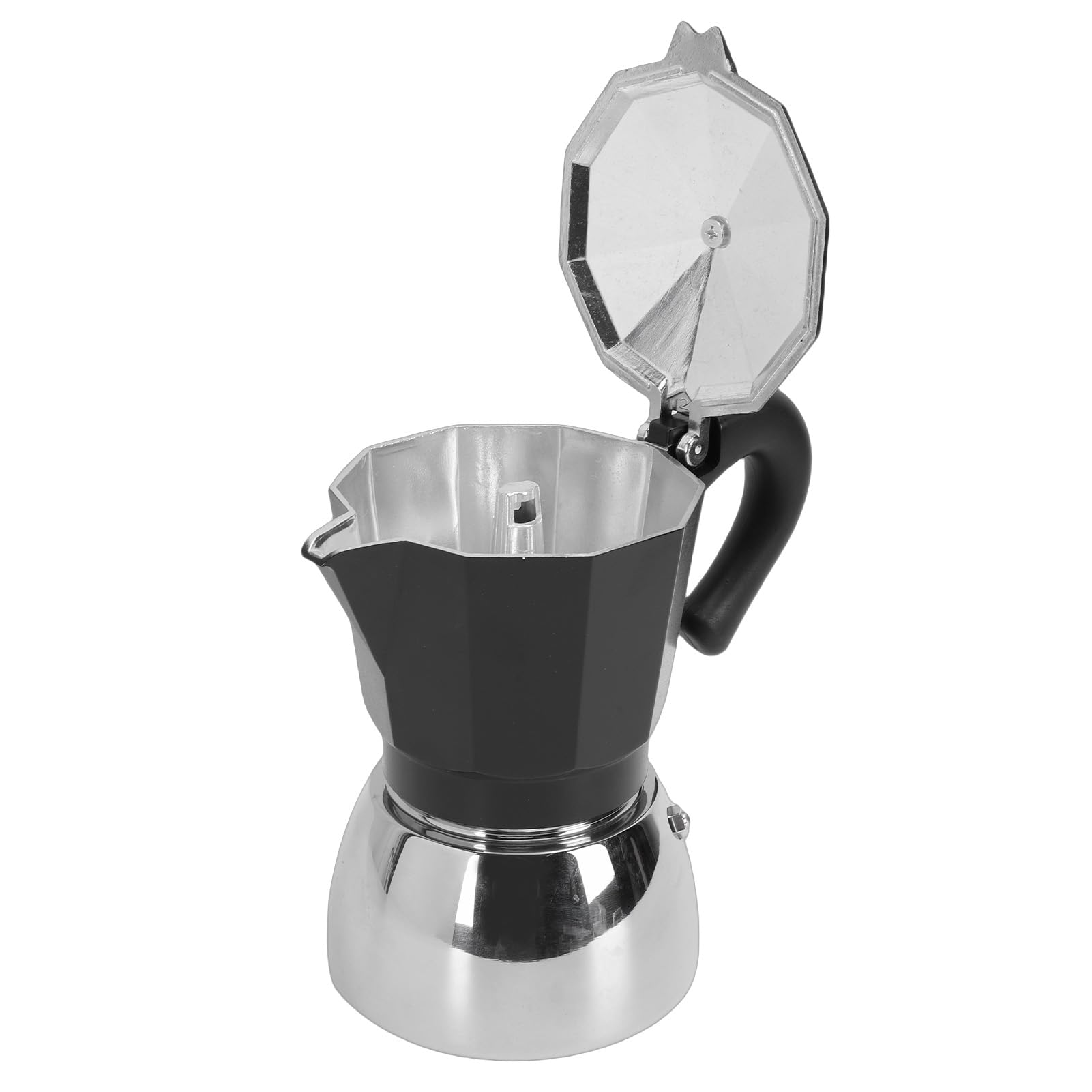 Caffettiera Italiana, Caffettiera da Piano Cottura da 300 Ml con Base a Induzione, per Fornello Elettrico a Gas da Campeggio per Uso Domestico