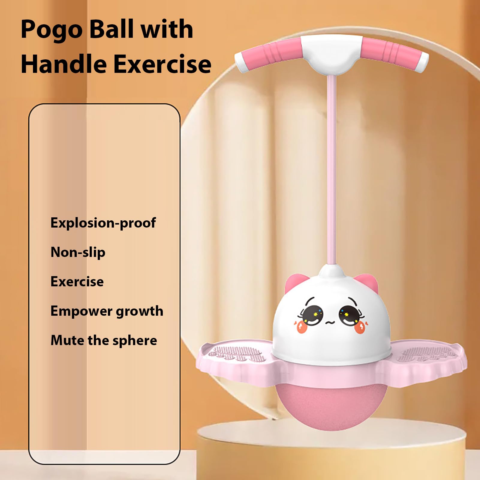 pogoes Stick per Bambini | palla di rimbalzo per bambini | Palla Equilibrio con Maniglia | Pogostick Balance Ball Palettibambini | Palla Salta Salta per L'allenamento dells'equilibrio e Lo Sport